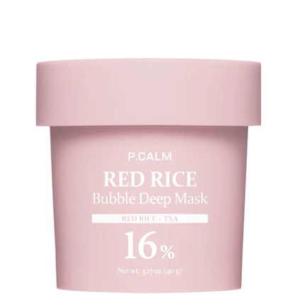Бульбашкова маска для освітлення шкіри - P.Calm Red Rice Bubble Deep Mask