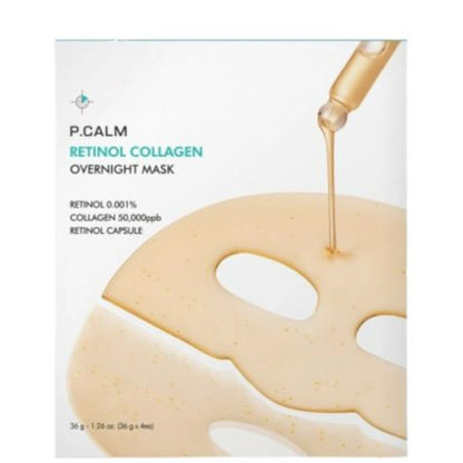 Нічна гідрогелева маска з ретинолом і колагеном для звуження пор - P.Calm Retinol Collagen Overnight Mask