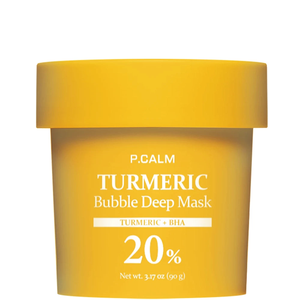 Бульбашкова маска для зняття подразнення та заспокоєння шкіри - P.Calm Turmeric Bubble Deep Mask