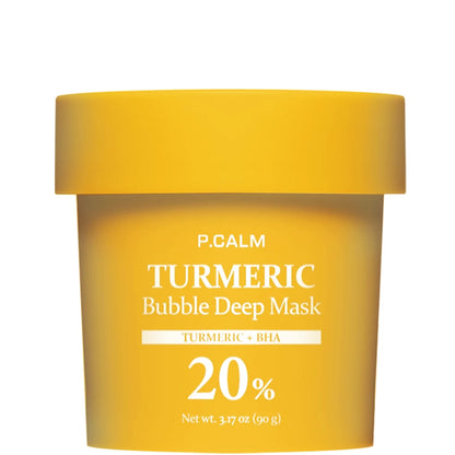 Бульбашкова маска для зняття подразнення та заспокоєння шкіри - P.Calm Turmeric Bubble Deep Mask