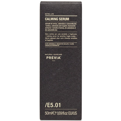 Заспокійлива сироватка для чутливої шкіри голови - Previa Extra Life Calming Serum упаковка