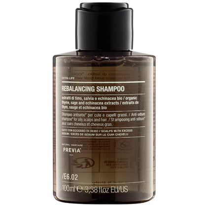 Себорегулирующий шампунь для жирной кожи головы - Previa Extra Life Rebalancing Shampoo