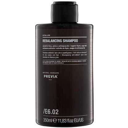 Себорегулирующий шампунь для жирной кожи головы - Previa Extra Life Rebalancing Shampoo
