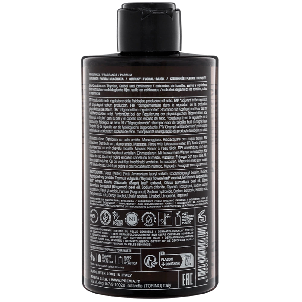 Себорегулирующий шампунь для жирной кожи головы - Previa Extra Life Rebalancing Shampoo