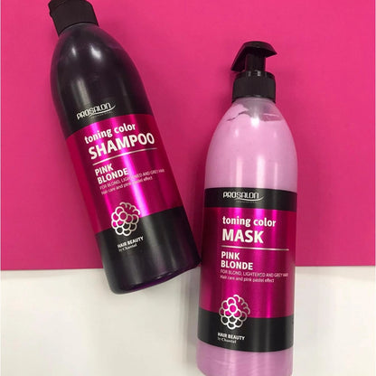 Тонирующий шампунь для светлых и седых волос - Prosalon Toning Color Shampoo Pink Blonde