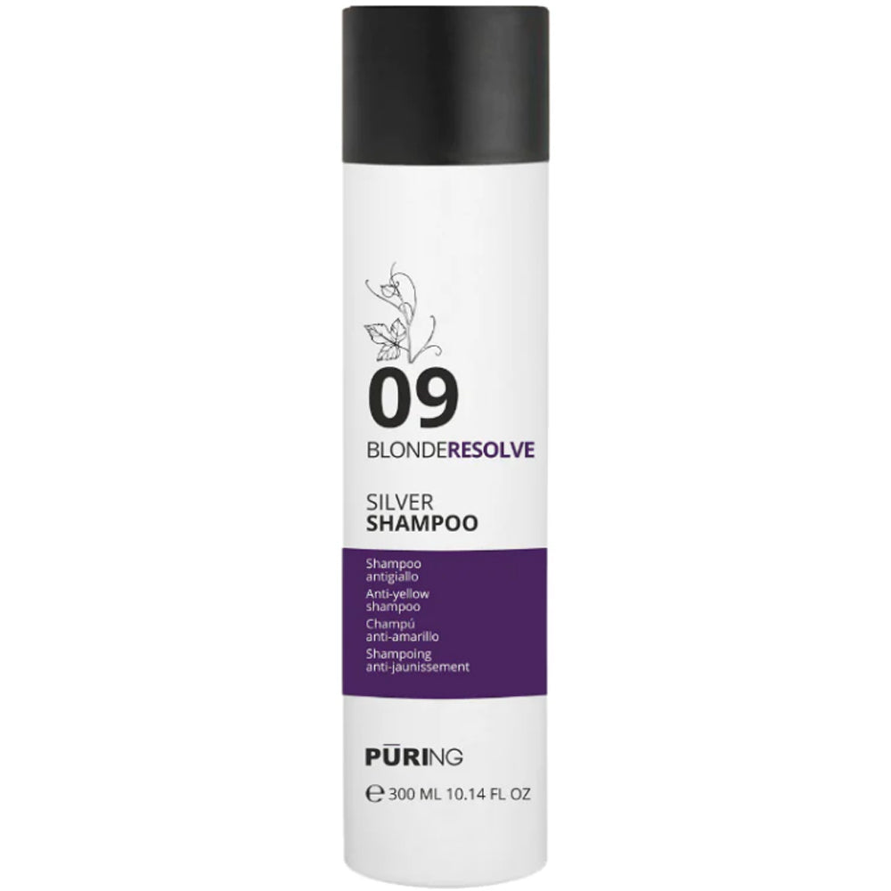 Шампунь для нейтралізації жовтих відтінків - Puring 09 Blonde Resolve Silver Shampoo