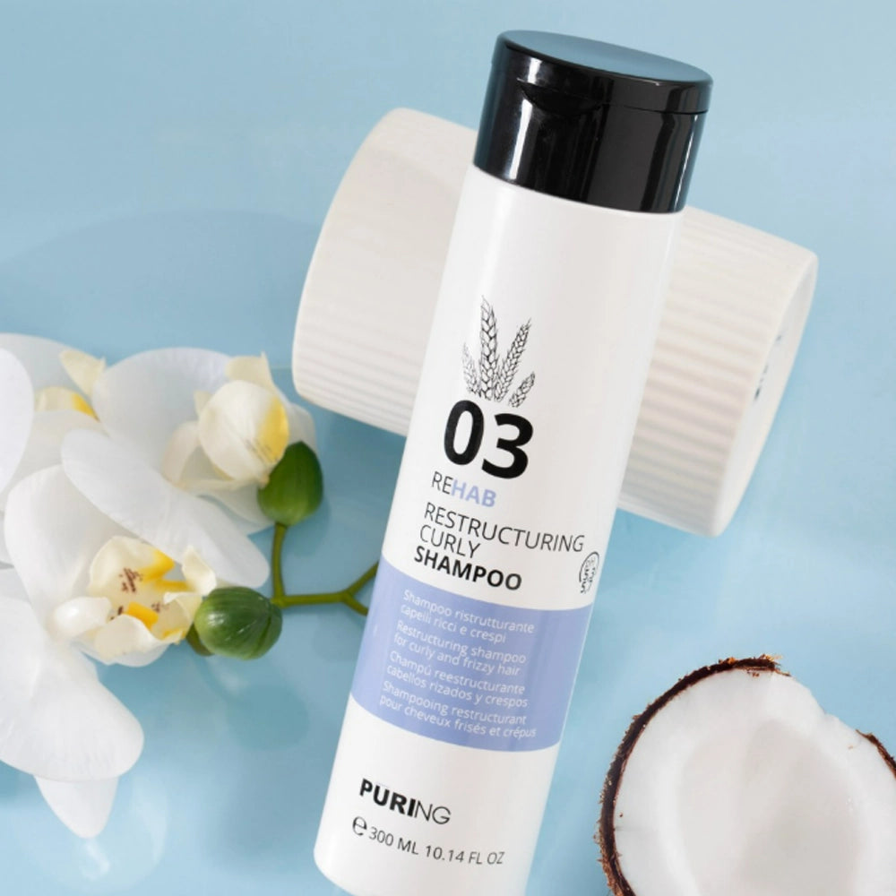 Реструктуруючий шампунь для виткого волосся - Puring 03 Rehab