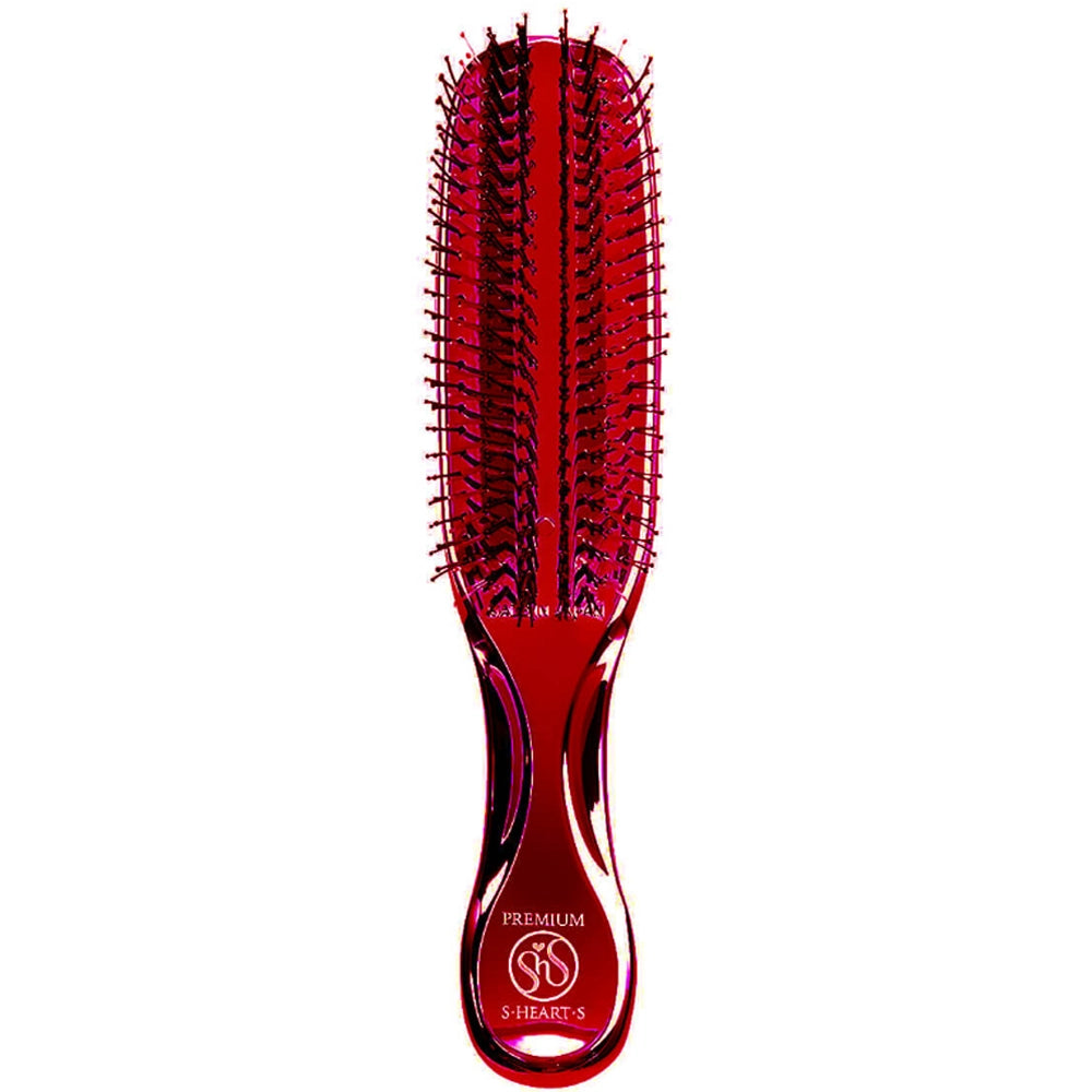 Гребінець для волосся (подарункова коробка) - S-Heart-S Scalp Brush Premium Red Long (Gift Box) 