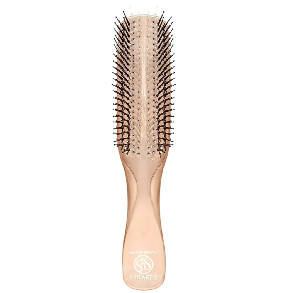 Гребінець для волосся - S-Heart-S Scalp Brush World Model Long Pink Gold