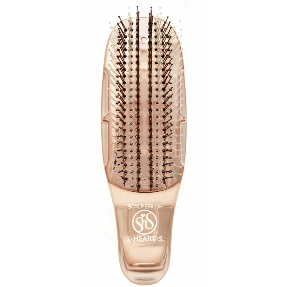 Гребінець для волосся - S-Heart-S Scalp Brush World Model Short Pink Gold