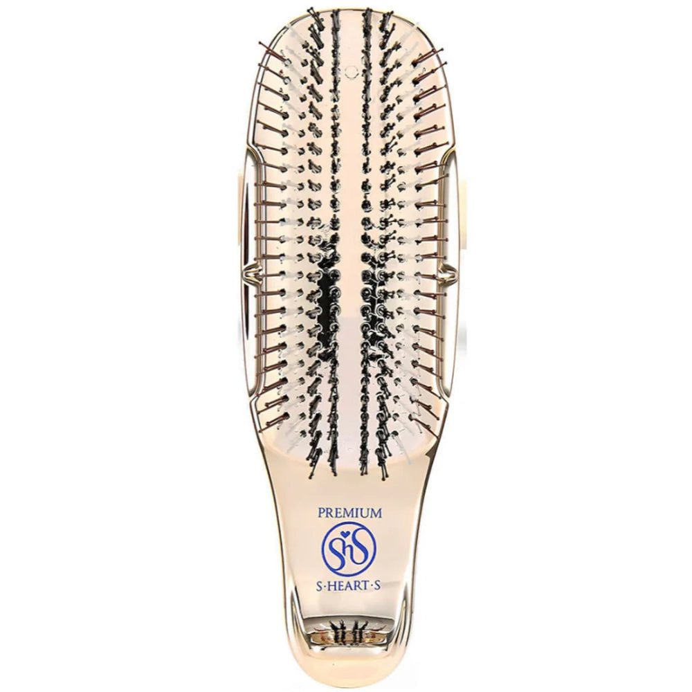 Гребінець для волосся (подарункова коробка) - S-Heart-S Scalp Brush Premium Champagne Gold Short (Gift Box)