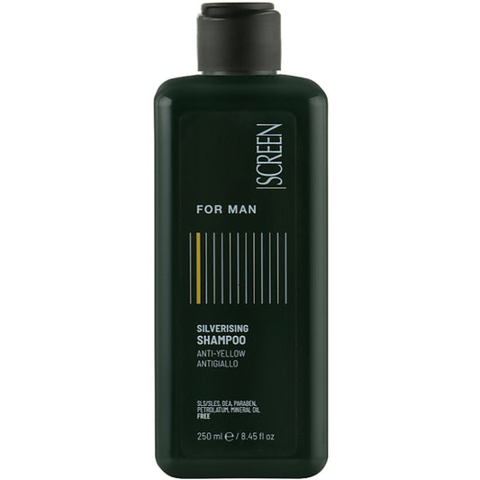 Шампунь против желтизны седых и светлых волос - Screen For Man Silverising Shampoo