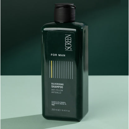 Шампунь против желтизны седых и светлых волос - Screen For Man Silverising Shampoo