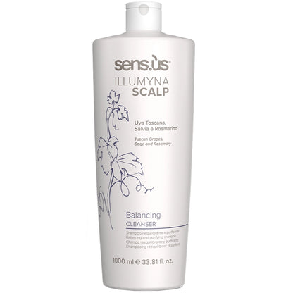Шампунь для жирної шкіри голови - Sens.ùs Illumyna Scalp Balancing Cleanser 1000 мл