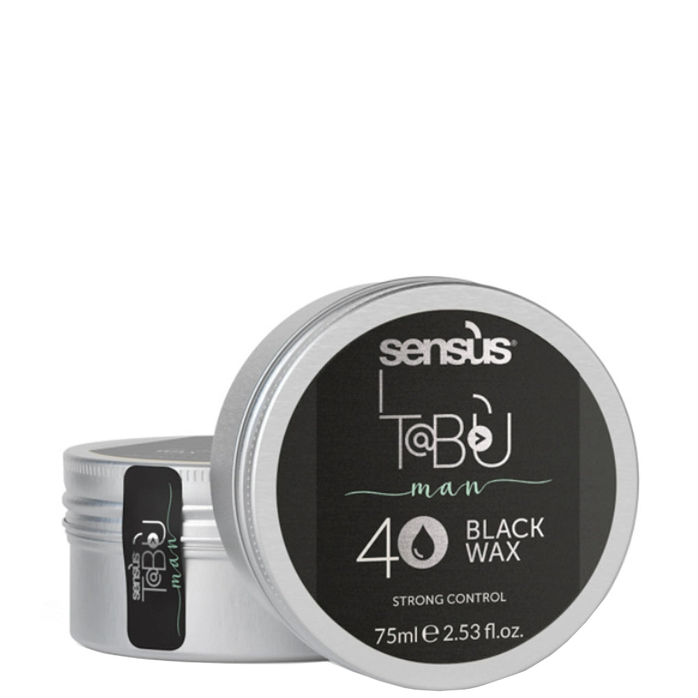 Чорний віск для волосся - Sens.ùs Tabu Black Wax 40