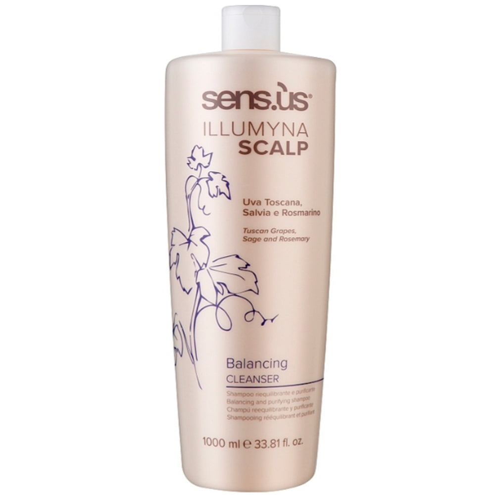 Балансуючий та очищуючий шампунь для жирного волосся - Sens.ùs Illumyna Scalp Balancing Cleanser Balancing and Purifying Shampoo