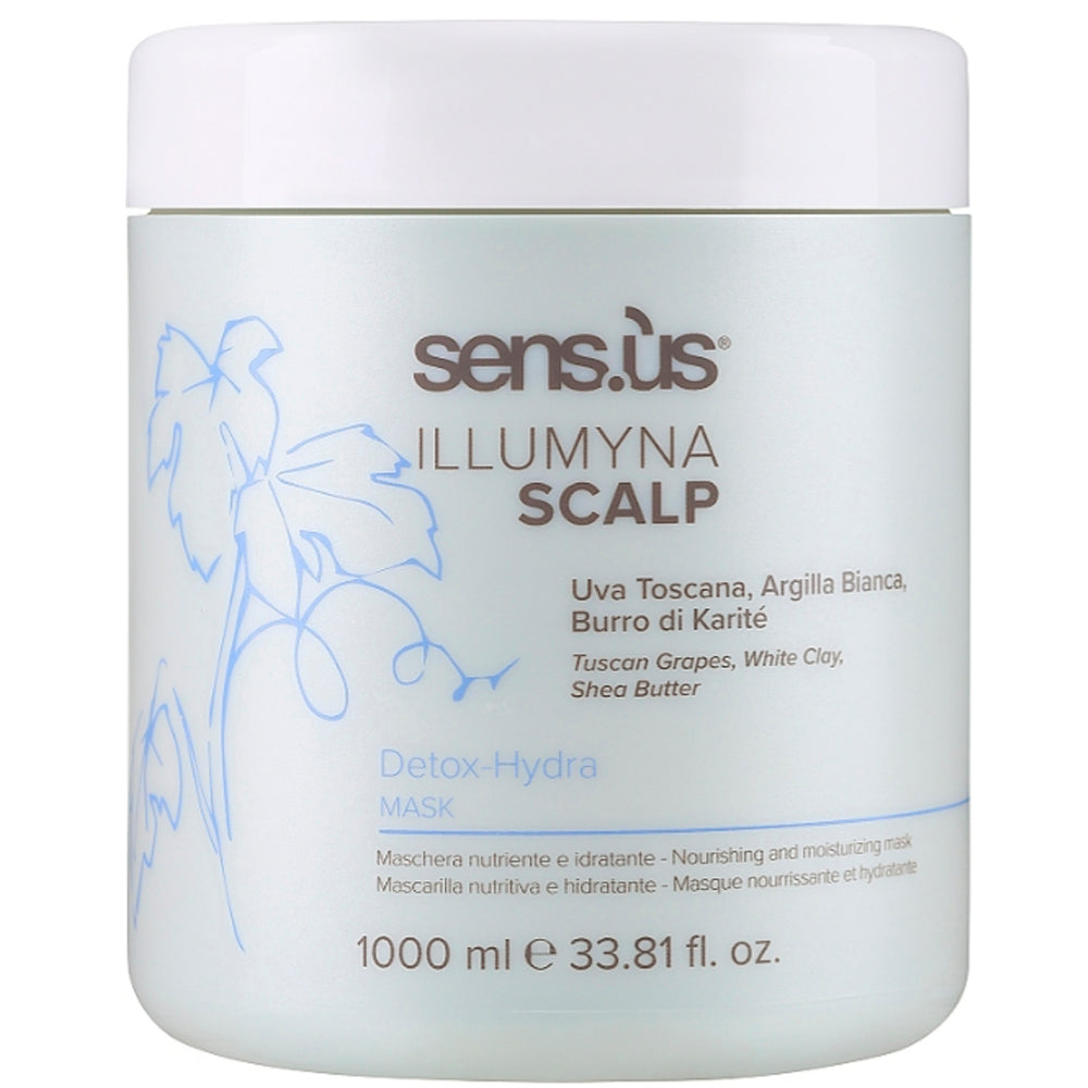 Детоксикаційна зволожуюча маска для волосся - Sens.ùs Illumyna Scalp Detox Hydra Mask