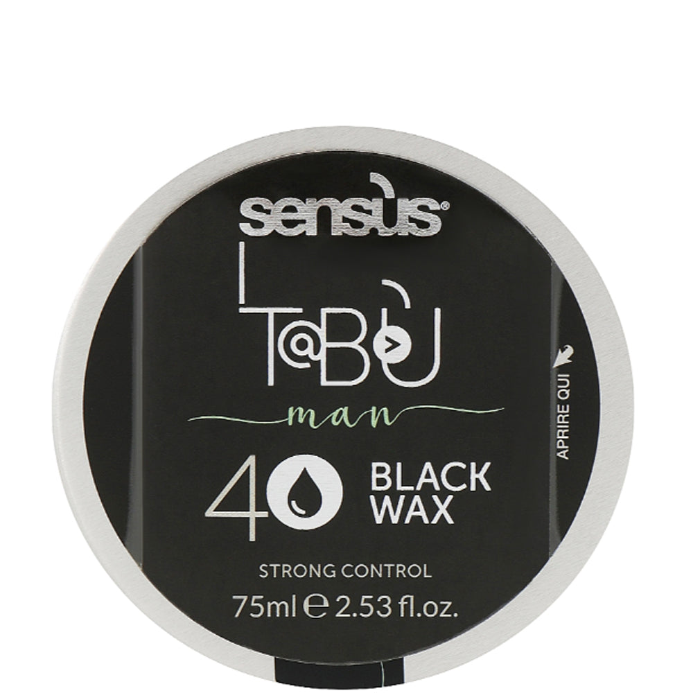 Чорний віск для волосся - Sens.ùs Tabu Black Wax 40