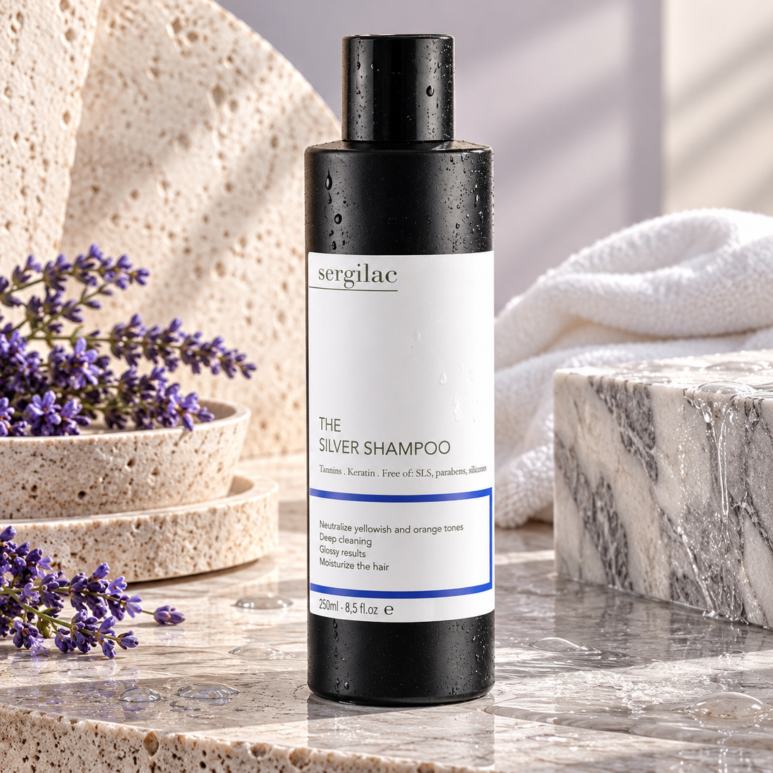 Шампунь для нейтралізації жовтого пігменту - Sergilac The Silver Shampoo