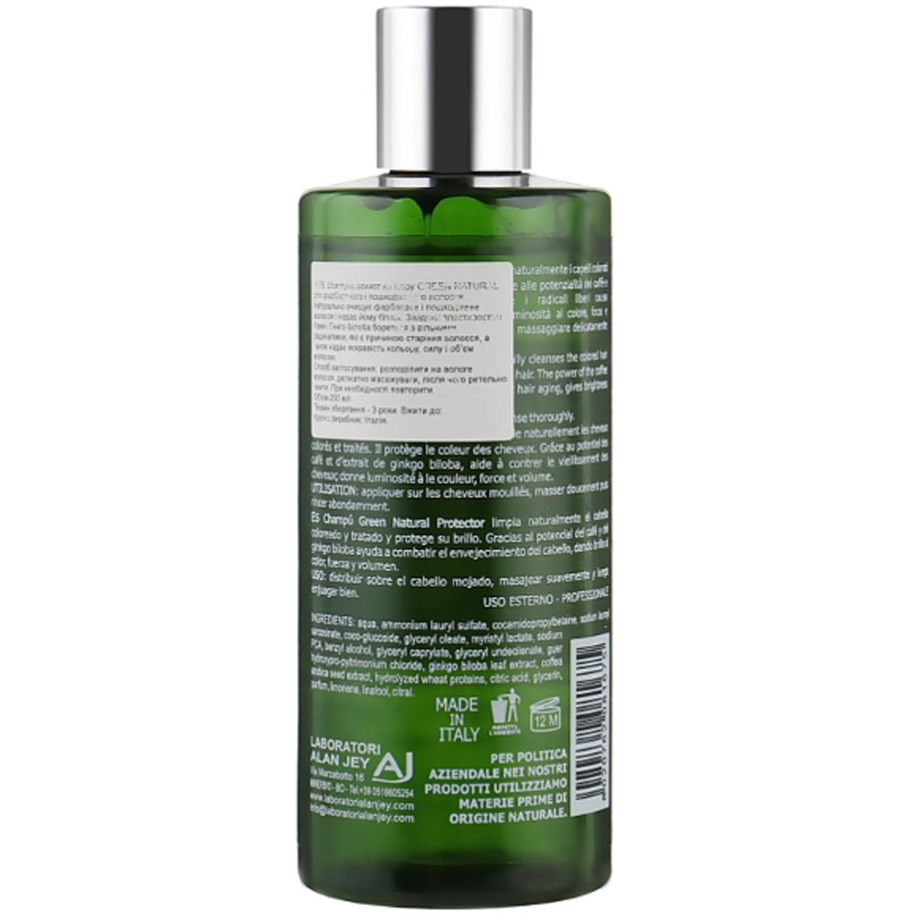 Alan Jey Green Natural Shampoo Protettivo - Шампунь для фарбованого та пошкодженого волосся Захист кольору