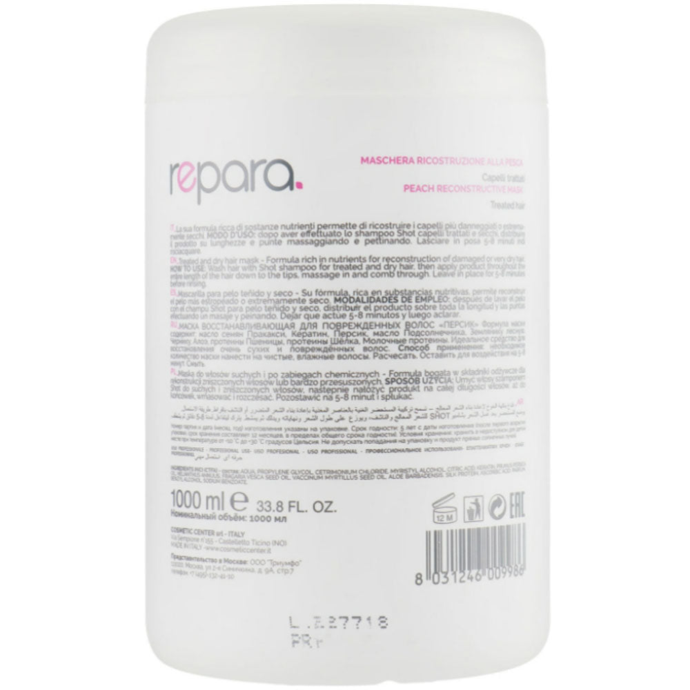 Shot Repara Peach Reconstructive Mask - Маска з персиком для пошкодженого волосся