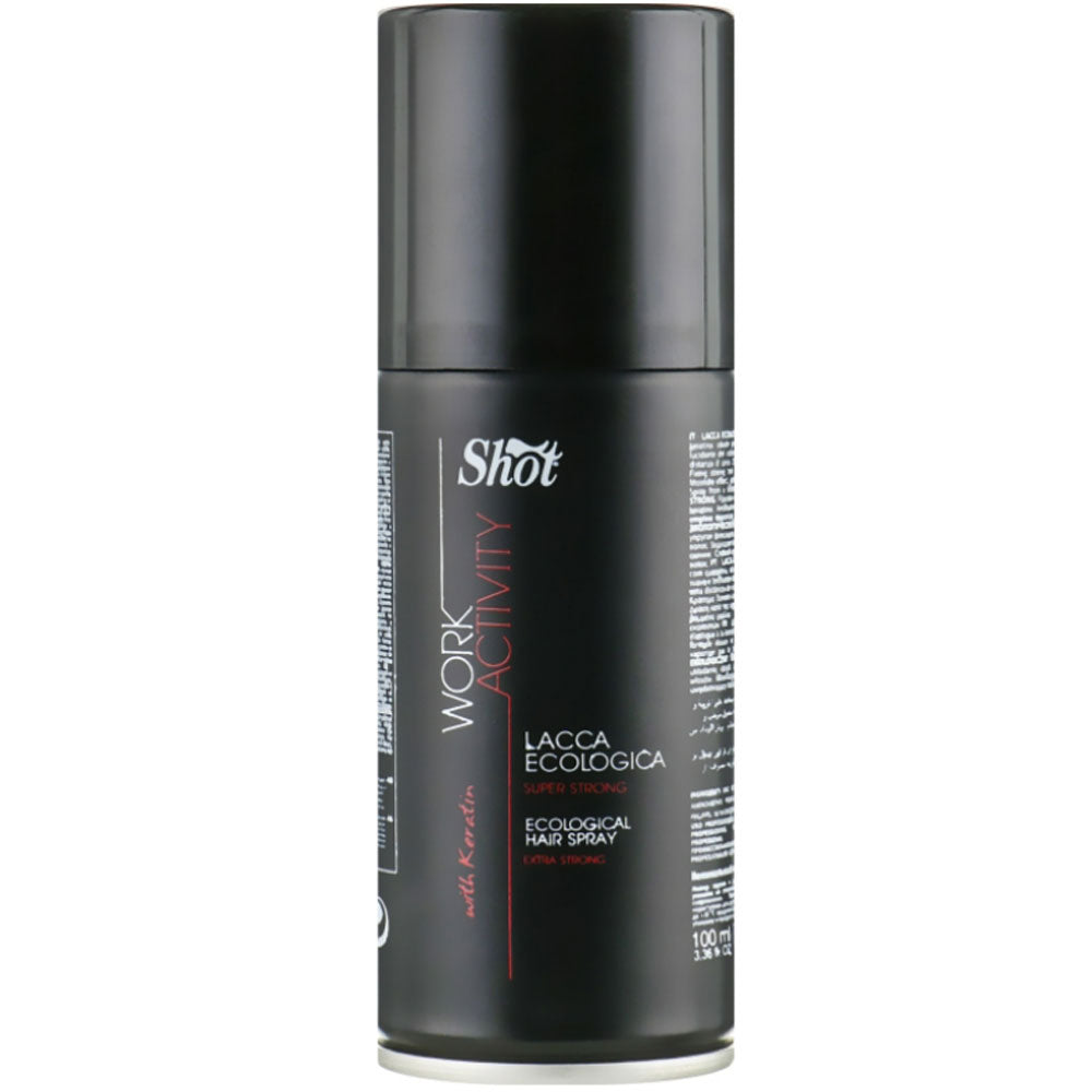 Shot Work Activity Ecological Hairspray Extra Strong I - Екологічний лак супер-сильної фіксації