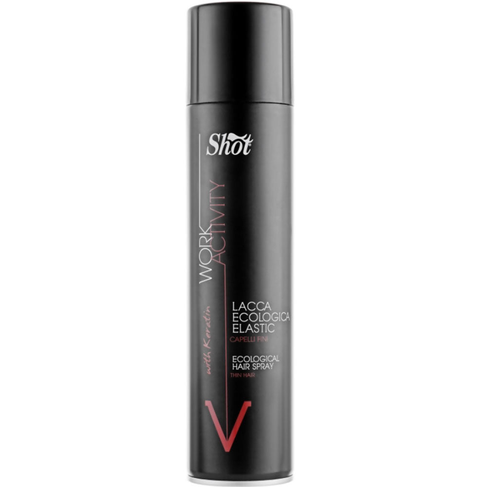 Shot Work Activity Ecological Hairspray V - Екологічний лак для пошкодженого волосся