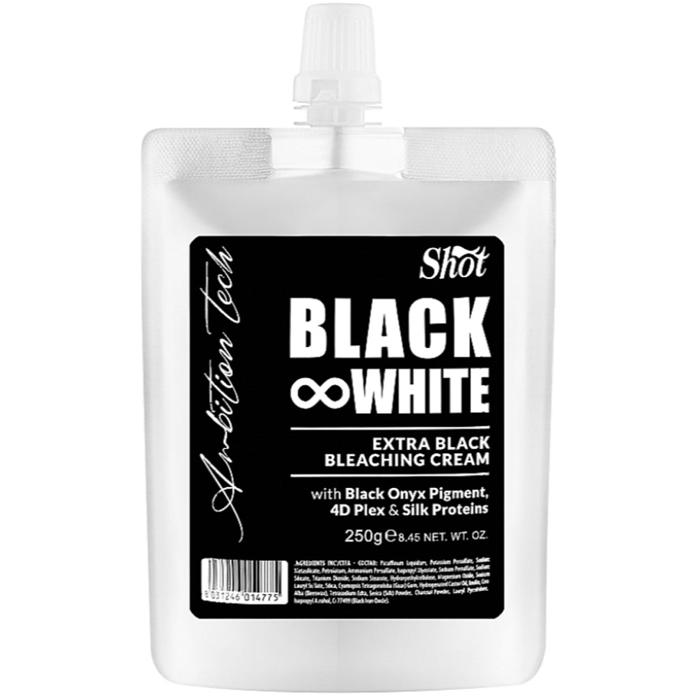Знебарвлюючий крем для волосся чорний - Shot Ambition Tech Black&amp;White Extra Black Bleaching Cream