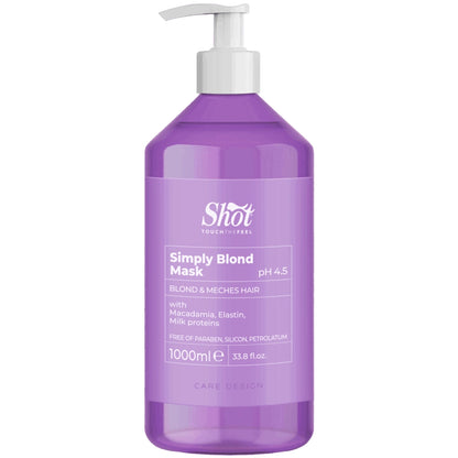 Shot Care Design (Simply Blond) Blond And Maches Hair Mask - Маска для освітленого та мелірованого волосся 1000 мл