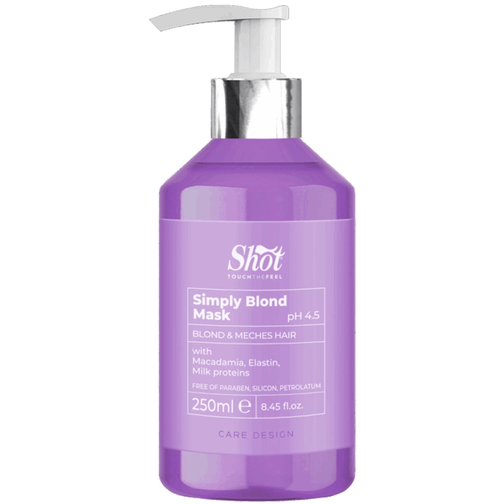 Shot Care Design (Simply Blond) Blond And Maches Hair Mask - Маска для освітленого та мелірованого волосся 250 мл