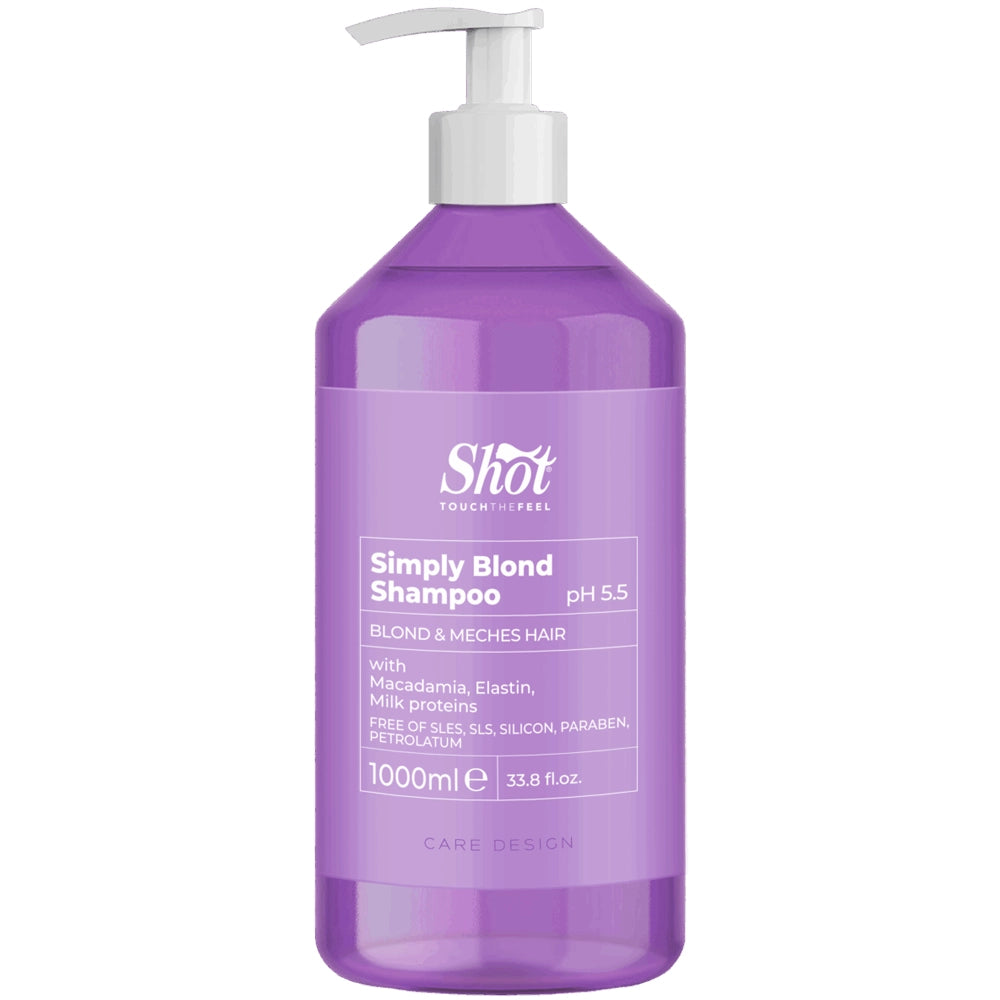 Shot Care Design (Simply Blond) Blond And Maches Hair Shampoo - Шампунь для освітленого та мелірованого волосся 1000 мл