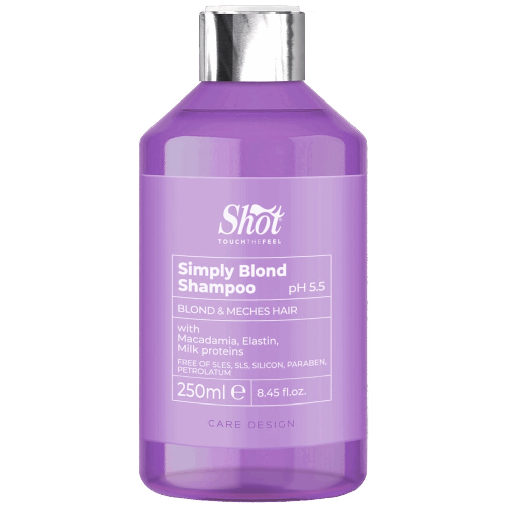 Shot Care Design (Simply Blond) Blond And Maches Hair Shampoo - Шампунь для освітленого та мелірованого волосся 250 мл
