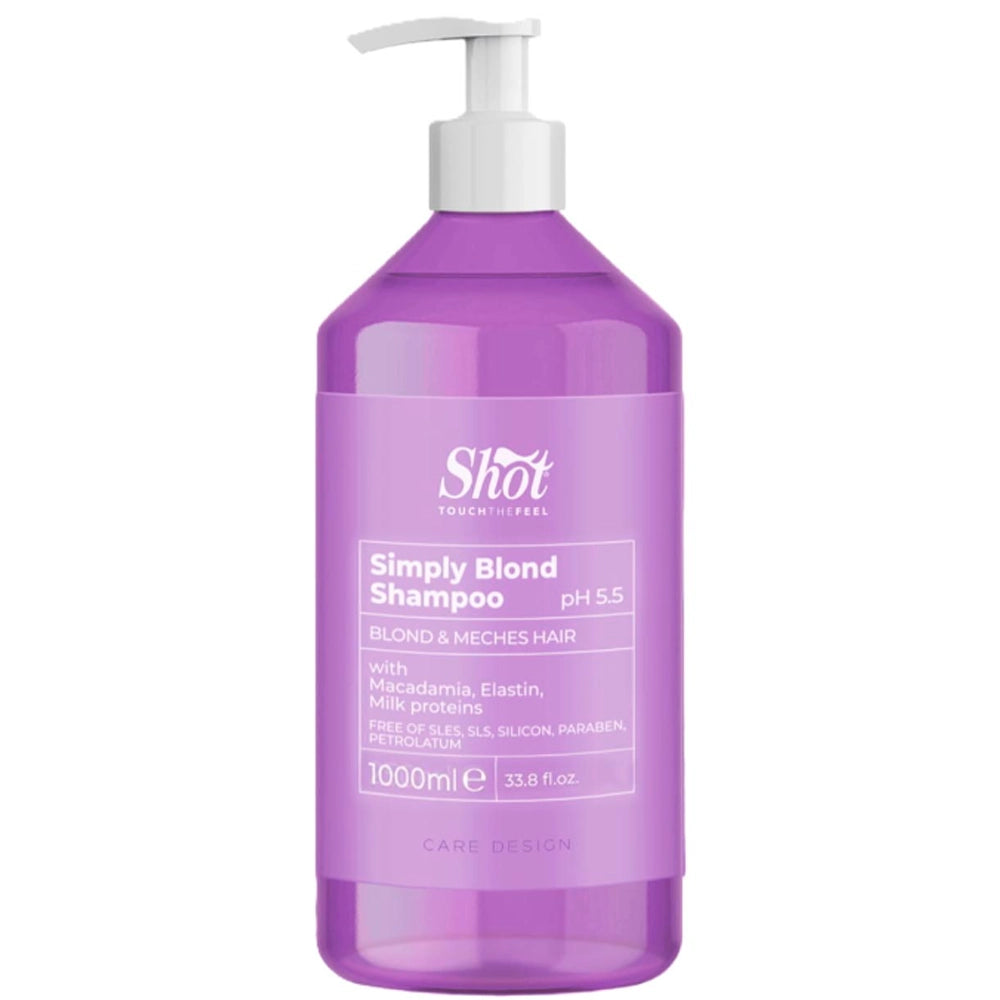Шампунь для освітленого волосся - Shot Design Simply Blond Shampoo 1000 мл