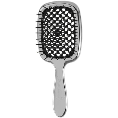 Расческа для волос серебряная с черным - Janeke Superbrush Limited Silver&amp;Black