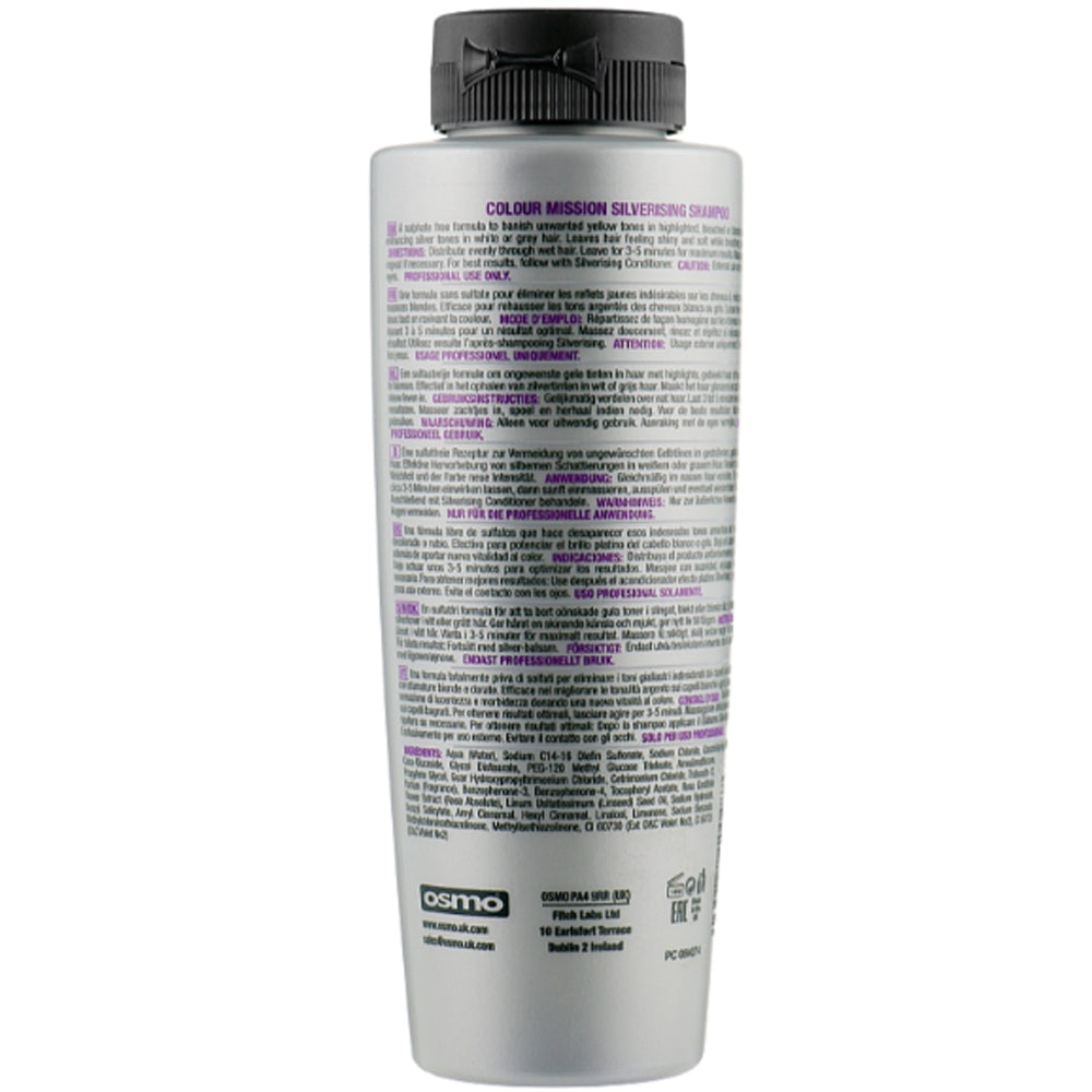 Osmo Silvering Shampoo - Безсульфатний шампунь для освітленого волосся проти жовтизни