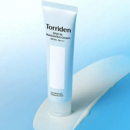 Зволожуючий сонцезахисний крем з гіалуроновою кислотою - Torriden Dive-In Moisture Sun Cream SPF50+ PA++++