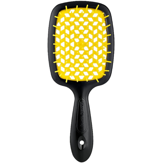 Гребінець для волосся чорний з жовтим - Janeke Superbrush The Original Italian Black&Yellow