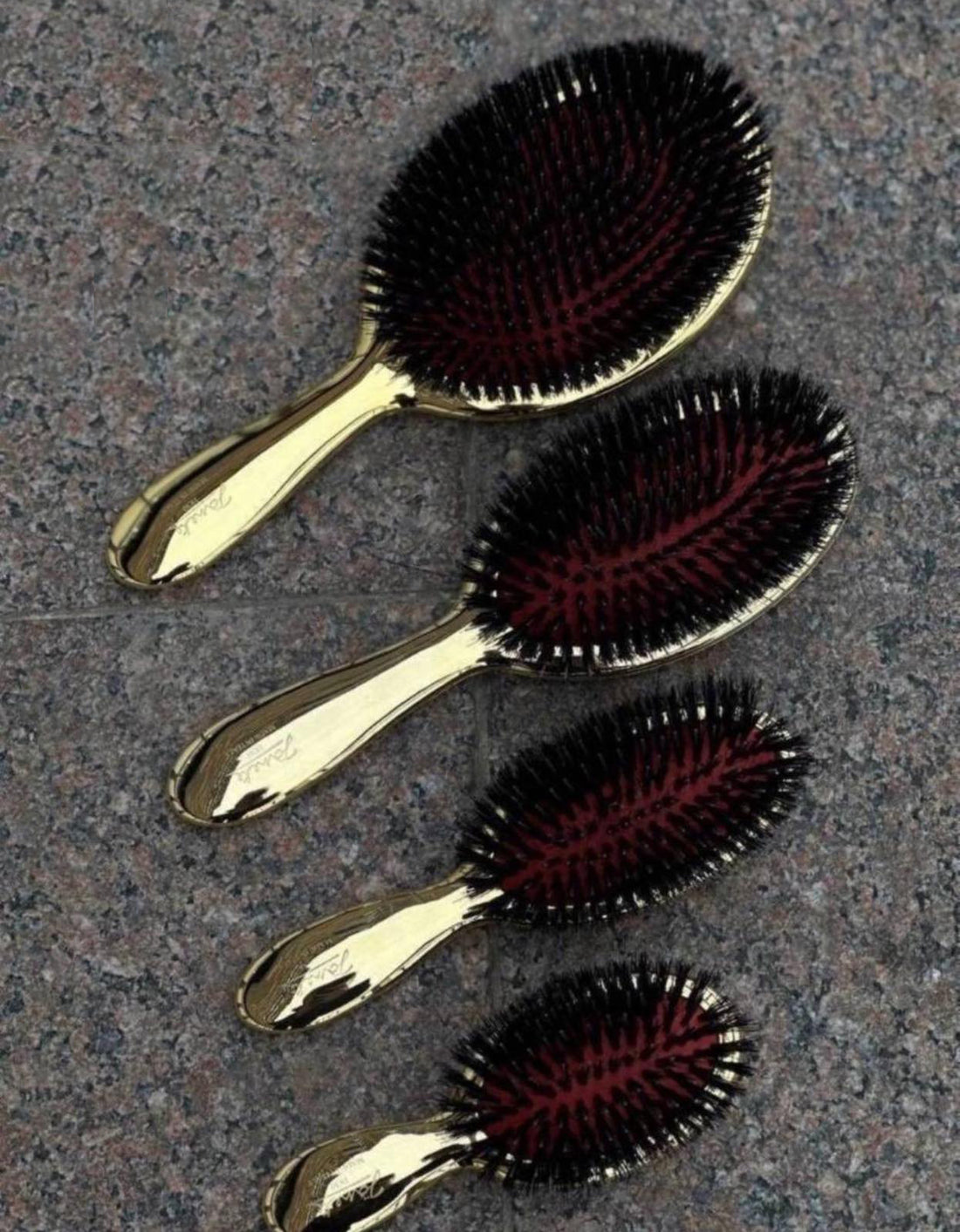 Щетка для волос с натуральной щетиной - Janeke Gold Hairbrush M