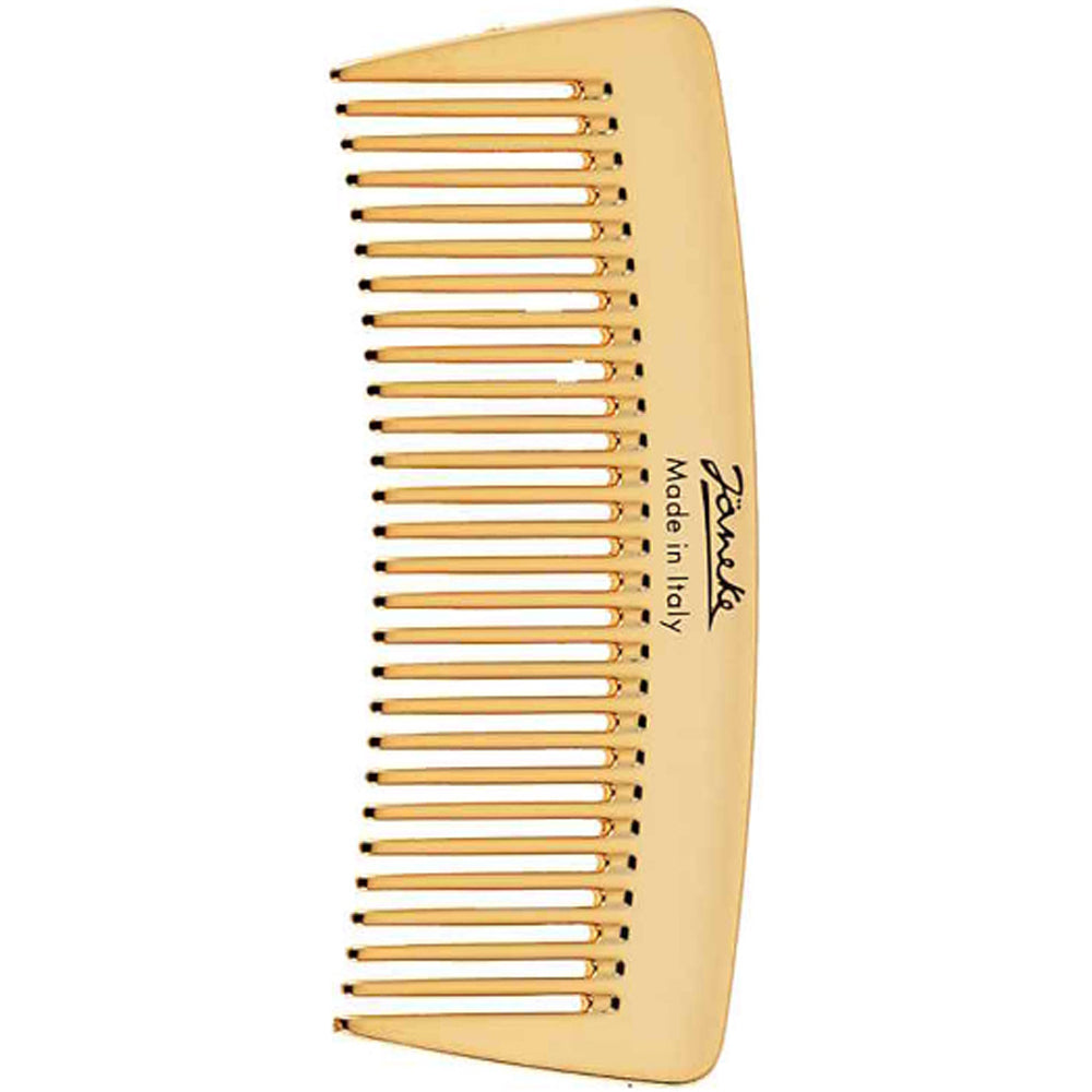 Гребень для волос золотистый - Janeke Pocket Comb Gold