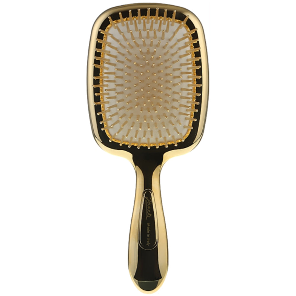 Расческа для волос с зеркалом золотой - Janeke Hairbrush With Mirror Gold