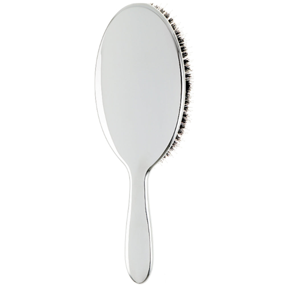 Щетка для волос с натуральной щетиной - Janeke Silver Hairbrush L