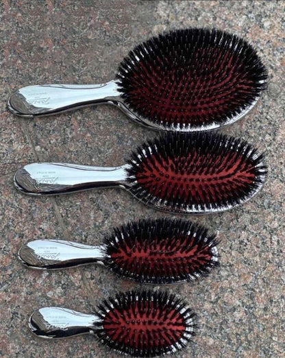 Щітка для волосся з натуральною щетиною - Janeke Silver Hairbrush XL