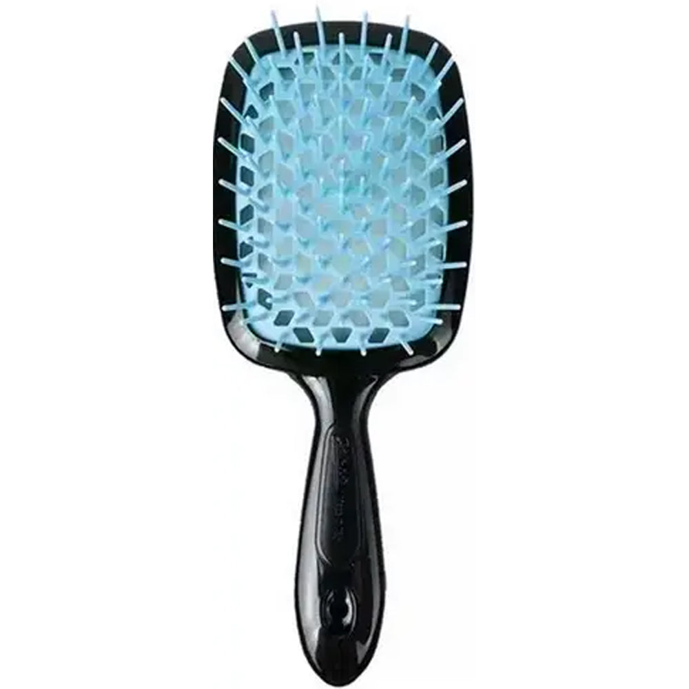 Расческа для волос черная с синими - Janeke Superbrush Small Black&amp;Blue