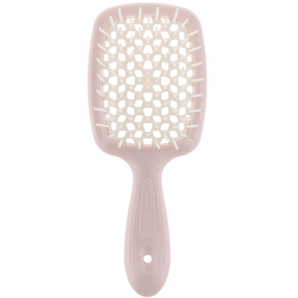 Расческа для волос розовая с белыми - Janeke Superbrush Small Pink&amp;White
