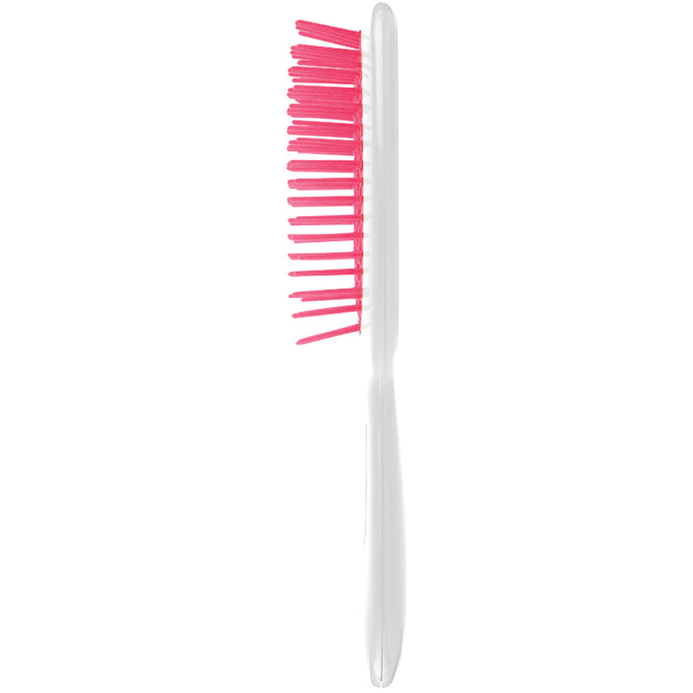 Расческа для волос белая с розовыми - Janeke Superbrush Small White&Pink