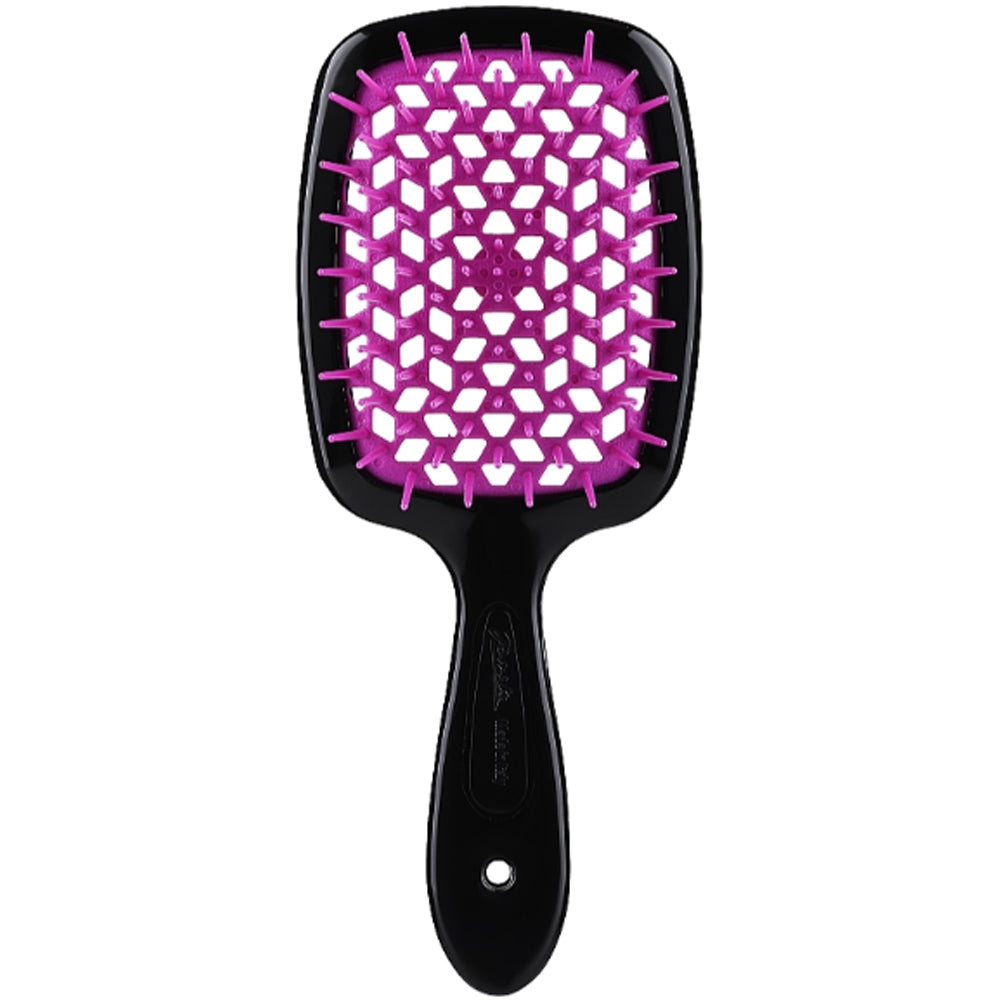 Гребінець для волосся чорний з фіолетовим - Janeke Superbrush The Original Italian Black&amp;Violet