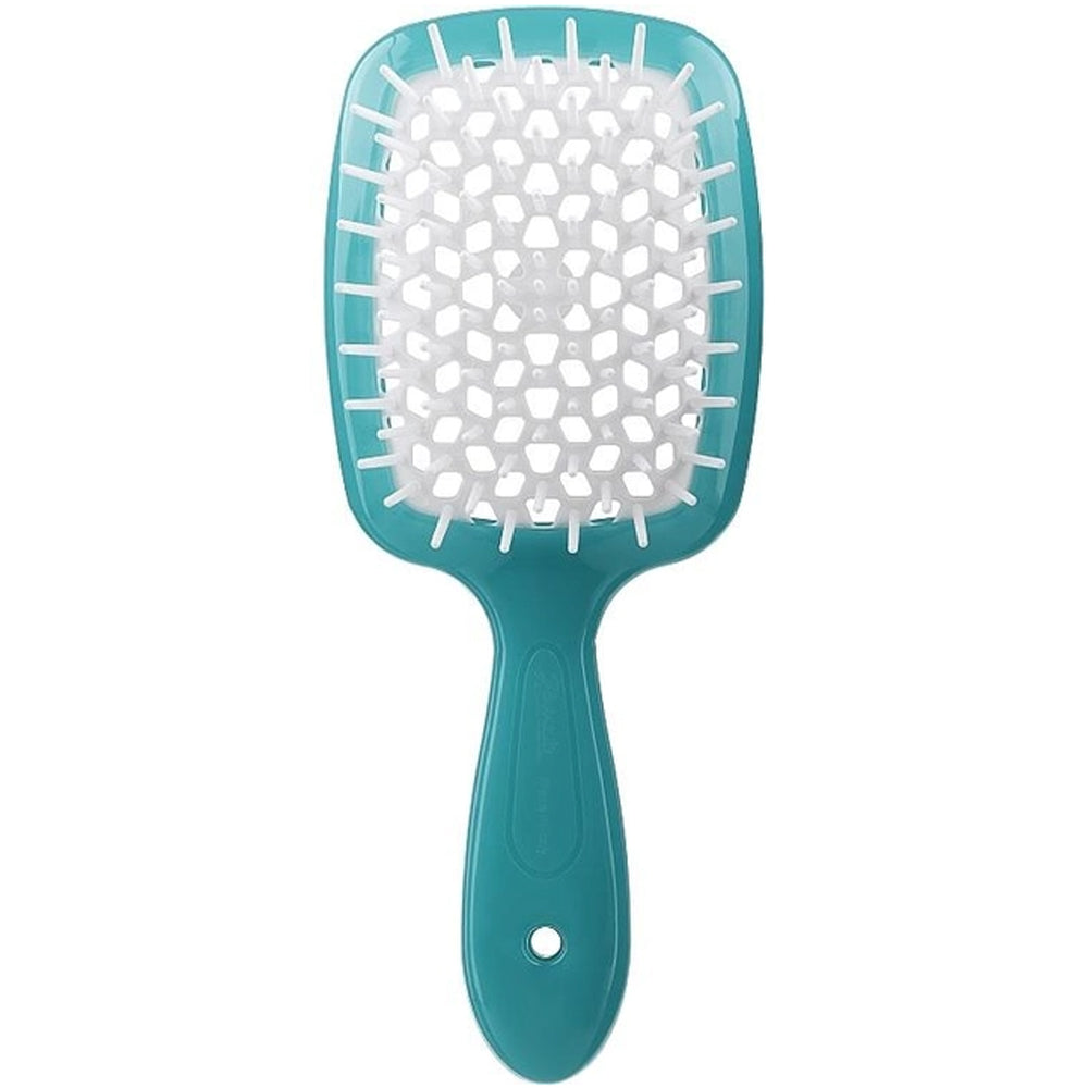 Расческа для волос голубая с белыми - Janeke Superbrush The Original Italian Blue&amp;White