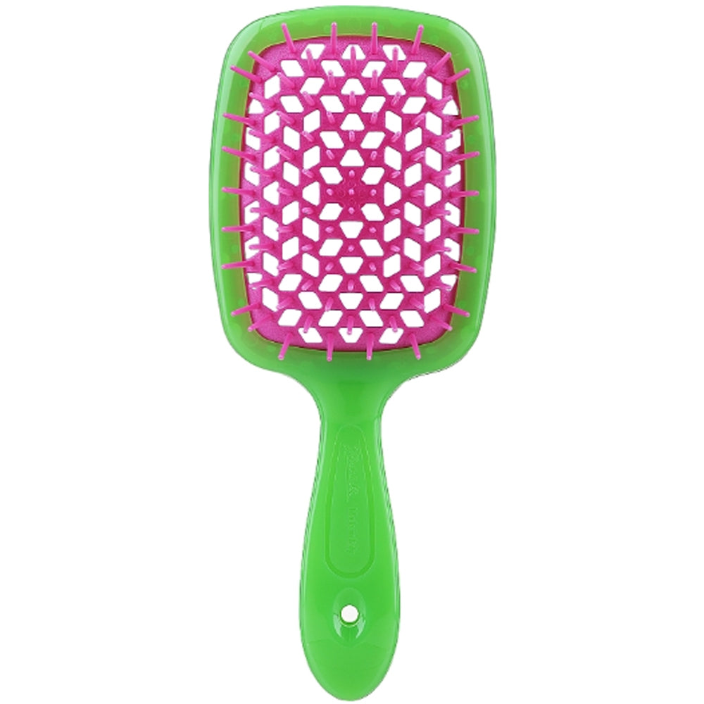 Расческа для волос зеленая с фиолетовым - Janeke Superbrush The Original Italian Green&amp;Violet