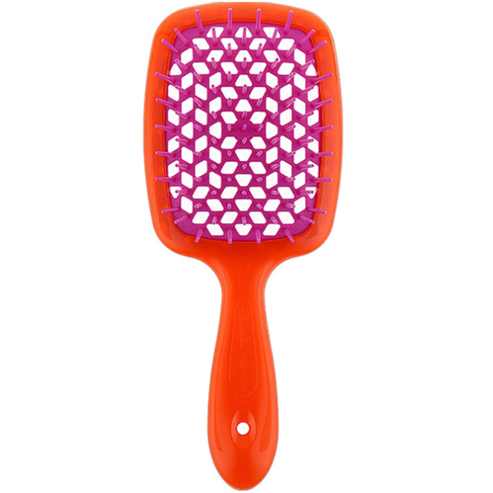 Расческа для волос оранжевая с фиолетовым - Janeke Superbrush The Original Italian Orange&Violet
