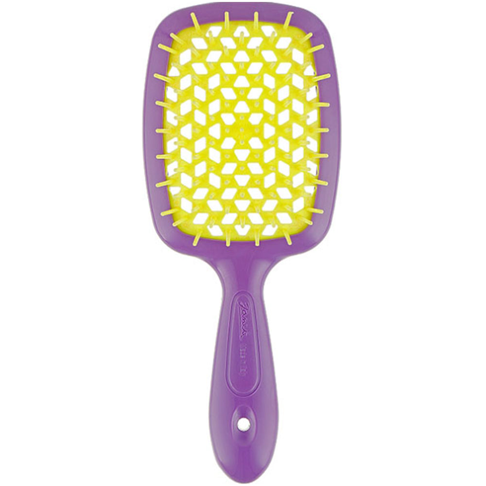 Гребінець для волосся фіолетовий з жовтим - Janeke Superbrush The Original Italian Violet&amp;Yellow